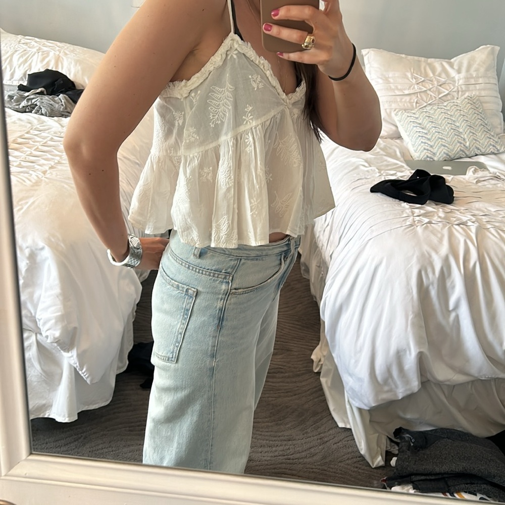 Zara babydoll crop top